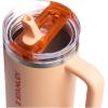 image:imageSTANLEY Quencher ProTour Flip Straw Tumbler with Leakproof Lid  BuiltIn Straw amp Handle  Cupholder Compatible for Travel  Insulated Stainless Steel Cup  BPAFreeOrange Sherbet