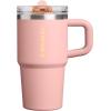 image:imageSTANLEY Quencher ProTour Flip Straw Tumbler with Leakproof Lid  BuiltIn Straw amp Handle  Cupholder Compatible for Travel  Insulated Stainless Steel Cup  BPAFreePeach Rose