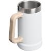 image:imageSTANLEY StayChill Beer Stein 24 oz  Heavy Duty Big Grip Handle  Beer Tumbler Drink Cup Holds 2 Cans  Insulated Stainless Steel Party Mug  BPAFree  Hammertone Frost