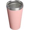 image:imageSTANLEY Adventure Stacking Beer Pint Glass  Stackable Drinking Cup for Cold Beverages  Dishwasher Safe  Insulated Stainless Steel Tumbler  BPAFreePeach Rose