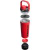 image:imageSTANLEY Vitalize Shaker Bottle 20 oz  Leakproof Insulated Stainless Steel Shaker Cup  Base Storage and Twist On Fast Flow Lid  Protein Shakes and Pre Workout Powder  BPAFree  Chili BlackChili Black