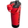 image:imageSTANLEY Vitalize Shaker Bottle 20 oz  Leakproof Insulated Stainless Steel Shaker Cup  Base Storage and Twist On Fast Flow Lid  Protein Shakes and Pre Workout Powder  BPAFree  Chili BlackChili Black