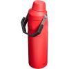 image:imageStanley IceFlow Fast Flow Water Bottle 24 oz  Angled Spout Lid  Lightweight and Leakproof for Travel and Sports  Insulated Stainless Steel  BPAFree  Chili Black