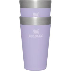 image:imageSTANLEY Adventure Stacking Beer Pint Glass  Stackable Drinking Cup for Cold Beverages  Dishwasher Safe  Insulated Stainless Steel Tumbler  BPAFreeLavender