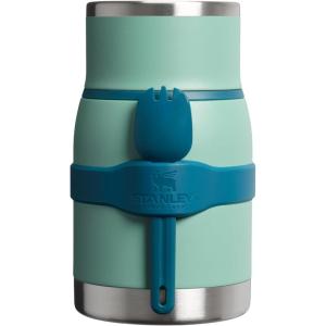 image:imageSTANLEY Adventure ToGo Food Jar and Spork 24 oz  Vacuum Insulated Food Container  Wide Mouth Screw On Lid  Packable for Travel  Stainless Steel with Leakproof Lid  BPAFree  Spring Green