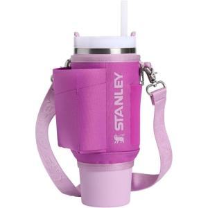 image:imageSTANLEY All Day Quencher Carry All for 30 oz Tumbler with Handle  Crossbody Bag with Phone Holder Pocket Card Sleeve amp Detachable Strap  Water Bottle Carrier Bag  BPAFree  Dark Blossom