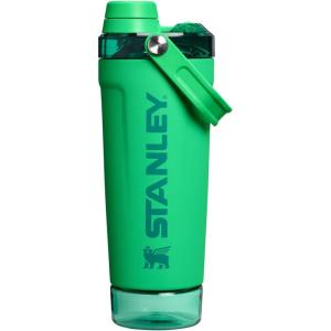 image:imageSTANLEY Vitalize Shaker Bottle 20 oz  Leakproof Insulated Stainless Steel Shaker Cup  Base Storage and Twist On Fast Flow Lid  Protein Shakes and Pre Workout Powder  BPAFree  Chili BlackMeadow