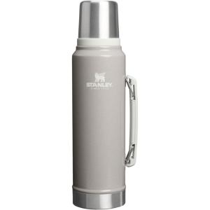 image:imageStanley Classic Legendary Vacuum Bottle 11 qt  Wide Mouth with Leakproof Cup Lid  Keep Drinks Hot or Cold  Packable for Travel  Insulated Stainless Steel Thermos  BPAFree  Hammertone Ash
