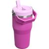 image:imageSTANLEY IceFlow 20 Flip Straw Tumbler with Handle 14 oz  Twist On Lid and Flip Up Straw  Leakproof Water Bottle  Insulated Stainless Steel  BPAFree  AshDark Blossom