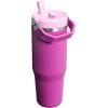 image:imageSTANLEY IceFlow 20 Flip Straw Tumbler with Handle 14 oz  Twist On Lid and Flip Up Straw  Leakproof Water Bottle  Insulated Stainless Steel  BPAFree  AshDark Blossom