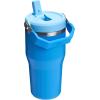image:imageSTANLEY IceFlow 20 Flip Straw Tumbler with Handle 14 oz  Twist On Lid and Flip Up Straw  Leakproof Water Bottle  Insulated Stainless Steel  BPAFree  AshAzure