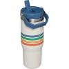 image:imageSTANLEY IceFlow 20 Flip Straw Tumbler with Handle 14 oz  Twist On Lid and Flip Up Straw  Leakproof Water Bottle  Insulated Stainless Steel  BPAFree  AshCream Stripe