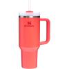 image:imageSTANLEY Quencher H20 Tumbler with Handle and Straw 30 oz  Flowstate 3Position Lid  Cup Holder Compatible for Travel  Insulated Stainless Steel Cup  BPAFree  Sahara PlumeHot Coral