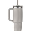 image:imageSTANLEY Quencher H20 Tumbler with Handle and Straw 30 oz  Flowstate 3Position Lid  Cup Holder Compatible for Travel  Insulated Stainless Steel Cup  BPAFree  Sahara PlumeFluted Ash Gloss