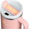 image:imageSTANLEY Quencher H20 Tumbler with Handle and Straw 30 oz  Flowstate 3Position Lid  Cup Holder Compatible for Travel  Insulated Stainless Steel Cup  BPAFree  Sahara PlumePeach Rose