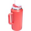 image:imageSTANLEY Quencher H20 Tumbler with Handle and Straw 30 oz  Flowstate 3Position Lid  Cup Holder Compatible for Travel  Insulated Stainless Steel Cup  BPAFree  Sahara PlumeHot Coral