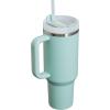 image:imageSTANLEY Quencher H20 Tumbler with Handle and Straw 30 oz  Flowstate 3Position Lid  Cup Holder Compatible for Travel  Insulated Stainless Steel Cup  BPAFree  Sahara PlumeSeafoam