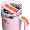 image:imageSTANLEY Quencher H20 Tumbler with Handle and Straw 30 oz  Flowstate 3Position Lid  Cup Holder Compatible for Travel  Insulated Stainless Steel Cup  BPAFree  Sahara PlumeRose Petal Shimmer