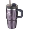 image:imageSTANLEY Quencher H20 Tumbler with Handle and Straw 30 oz  Flowstate 3Position Lid  Cup Holder Compatible for Travel  Insulated Stainless Steel Cup  BPAFree  Sahara PlumeFluted Wisteria Shine