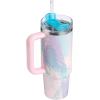 image:imageSTANLEY Quencher H20 Tumbler with Handle and Straw 30 oz  Flowstate 3Position Lid  Cup Holder Compatible for Travel  Insulated Stainless Steel Cup  BPAFree  Sahara PlumeSea Glass Plume