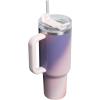 image:imageSTANLEY Quencher H20 Tumbler with Handle and Straw 30 oz  Flowstate 3Position Lid  Cup Holder Compatible for Travel  Insulated Stainless Steel Cup  BPAFree  Sahara PlumeDawn Spiral