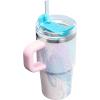 image:imageSTANLEY Quencher H20 Tumbler with Handle and Straw 30 oz  Flowstate 3Position Lid  Cup Holder Compatible for Travel  Insulated Stainless Steel Cup  BPAFree  Sahara PlumeSea Glass Plume