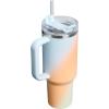image:imageSTANLEY Quencher H20 Tumbler with Handle and Straw 30 oz  Flowstate 3Position Lid  Cup Holder Compatible for Travel  Insulated Stainless Steel Cup  BPAFree  Sahara PlumeSunrise Spiral