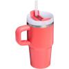 image:imageSTANLEY Quencher H20 Tumbler with Handle and Straw 30 oz  Flowstate 3Position Lid  Cup Holder Compatible for Travel  Insulated Stainless Steel Cup  BPAFree  Sahara PlumeHot Coral