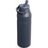 image:imageStanley IceFlow Flip Straw 20 Water Bottle 24 OZ  BuiltIn Straw with Larger Opening  Lightweight amp LeakResistant  Insulated Stainless Steel  BPAFree  Blue SkyDried Pine