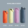 image:imageStanley IceFlow Flip Straw 20 Water Bottle 24 OZ  BuiltIn Straw with Larger Opening  Lightweight amp LeakResistant  Insulated Stainless Steel  BPAFree  Blue SkyPlum