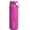 image:imageStanley IceFlow Flip Straw 20 Water Bottle 24 OZ  BuiltIn Straw with Larger Opening  Lightweight amp LeakResistant  Insulated Stainless Steel  BPAFree  Blue SkyDark Blossom