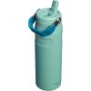 image:imageStanley IceFlow Flip Straw 20 Water Bottle 24 OZ  BuiltIn Straw with Larger Opening  Lightweight amp LeakResistant  Insulated Stainless Steel  BPAFree  Blue SkySpring Green