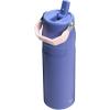 image:imageStanley IceFlow Flip Straw 20 Water Bottle 24 OZ  BuiltIn Straw with Larger Opening  Lightweight amp LeakResistant  Insulated Stainless Steel  BPAFree  Blue SkyExclusive Lupine