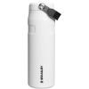image:imageStanley IceFlow Flip Straw 20 Water Bottle 24 OZ  BuiltIn Straw with Larger Opening  Lightweight amp LeakResistant  Insulated Stainless Steel  BPAFree  Blue SkyChalk