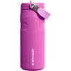 image:imageStanley IceFlow Flip Straw 20 Water Bottle 24 OZ  BuiltIn Straw with Larger Opening  Lightweight amp LeakResistant  Insulated Stainless Steel  BPAFree  Blue SkyDark Blossom