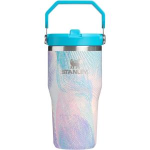 image:imageSTANLEY IceFlow 20 Flip Straw Tumbler with Handle 14 oz  Twist On Lid and Flip Up Straw  Leakproof Water Bottle  Insulated Stainless Steel  BPAFree  AshSea Glass Plume