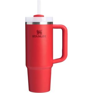 image:imageSTANLEY Quencher H20 Tumbler with Handle and Straw 30 oz  Flowstate 3Position Lid  Cup Holder Compatible for Travel  Insulated Stainless Steel Cup  BPAFree  Sahara PlumeChili Red