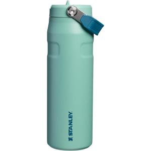 image:imageStanley IceFlow Flip Straw 20 Water Bottle 24 OZ  BuiltIn Straw with Larger Opening  Lightweight amp LeakResistant  Insulated Stainless Steel  BPAFree  Blue SkySpring Green