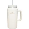 image:imageSTANLEY Quencher H20 Tumbler with Handle amp Straw 64 oz  Flowstate 3Position Lid  Large Capacity for Travel amp Sports  Insulated Stainless Steel Cup  BPAFree  Cream