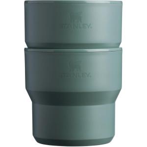 image:imageSTANLEY StayHot Stacking Camp Cup 10 oz  Press In Drink Through Lid  Cup for Coffee Tea and Drinks  Insulated Stainless Steel Coffee Mug  BPAFreeShale 2Pack