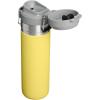 image:imageSTANLEY Quick Flip GO Water Bottle 24 oz  Push Button Lid  Leakproof and Packable for Travel and Sports  Insulated Stainless Steel  BPAFree  Daffodil