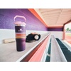 image:imageSTANLEY IceFlow 20 Flip Straw Tumbler with Handle 30 oz  Twist On Lid and Flip Up Straw  Leak Resistant Water Bottle  Insulated Stainless Steel  BPAFree  Team Navy RedPlum Stripe
