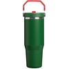 image:imageSTANLEY IceFlow 20 Flip Straw Tumbler with Handle 30 oz  Twist On Lid and Flip Up Straw  Leak Resistant Water Bottle  Insulated Stainless Steel  BPAFree  Team Navy RedTeam Dark Green Red