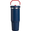 image:imageSTANLEY IceFlow 20 Flip Straw Tumbler with Handle 30 oz  Twist On Lid and Flip Up Straw  Leak Resistant Water Bottle  Insulated Stainless Steel  BPAFree  Team Navy RedTeam Navy Red