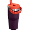 image:imageSTANLEY IceFlow 20 Flip Straw Tumbler with Handle 30 oz  Twist On Lid and Flip Up Straw  Leak Resistant Water Bottle  Insulated Stainless Steel  BPAFree  Team Navy RedPlum
