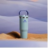 image:imageSTANLEY IceFlow 20 Flip Straw Tumbler with Handle 30 oz  Twist On Lid and Flip Up Straw  Leak Resistant Water Bottle  Insulated Stainless Steel  BPAFree  Team Navy RedExclusive Blue Catus