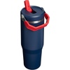 image:imageSTANLEY IceFlow 20 Flip Straw Tumbler with Handle 30 oz  Twist On Lid and Flip Up Straw  Leak Resistant Water Bottle  Insulated Stainless Steel  BPAFree  Team Navy RedTeam Navy Red