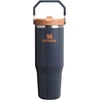 image:imageSTANLEY IceFlow 20 Flip Straw Tumbler with Handle 30 oz  Twist On Lid and Flip Up Straw  Leak Resistant Water Bottle  Insulated Stainless Steel  BPAFree  Team Navy RedTwilight