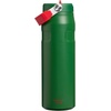 image:imageSTANLEY IceFlow Flip Straw 20 Water Bottle 24 oz  BuiltIn Straw with Larger Opening  Lightweight and Leak Resistant  Insulated Stainless Steel  BPAFree  Team Dark Green Red