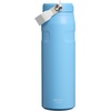 image:imageSTANLEY IceFlow Flip Straw 20 Water Bottle 24 oz  BuiltIn Straw with Larger Opening  Lightweight and Leak Resistant  Insulated Stainless Steel  BPAFree  Team Light Blue White